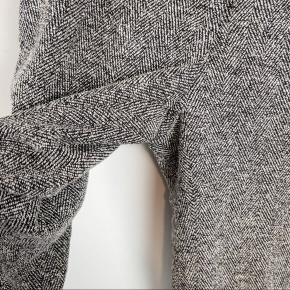 𝅺Bebe Womens Black Herringbone Tweed Trouser Size 4 Y2K Wool Silk Mid Rise - Picture 4 of 9